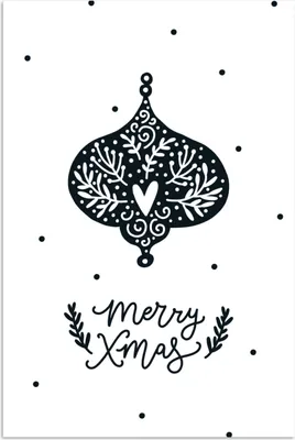 Produktbild von MuchoWow® Poster Weihnachten - Zitate - Schwarz - Weiß - Jungen - Mädchen - Baby 40x60 cm - Plakate für die Wand - Poster Babyzimmer