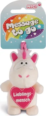 Produktbild von Nici 42723 Message to Go Loop 8cm Einhorn Theodor - Lieblingsmensch