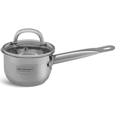 Produktbild von Edenberg Edelstahl-Stielkasserolle mit Deckel 1,0L 14 cm EB-6012