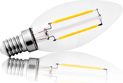 Obrázek produktu pro Zdroj světla LED žárovka E14 C35 svíčka 2W=25W 210lm teplá bílá