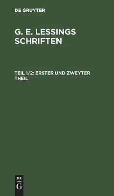 Produktbild von Erster und zweyter Theil