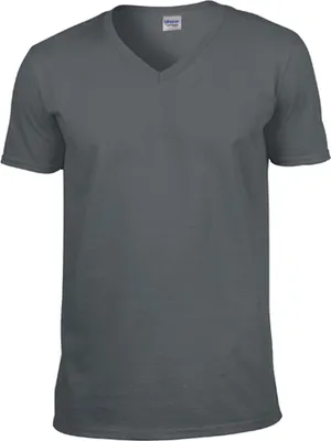 Produktbild von Gildan 64V00 | Softstyle V-Neck Herren T-Shirt - Farbe: Charcoal (Solid) - Größe: 3XL
