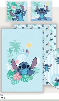 Produktbild von Stitch Bettwäsche Aloha 140 x 200 cm - 65 x 65 cm - PolyBaumwolle