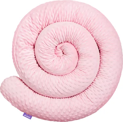 Produktbild von Bettschlange 300 cm [Rosa - Minky] Bettumrandung Bettrolle Babybettschlange 3m