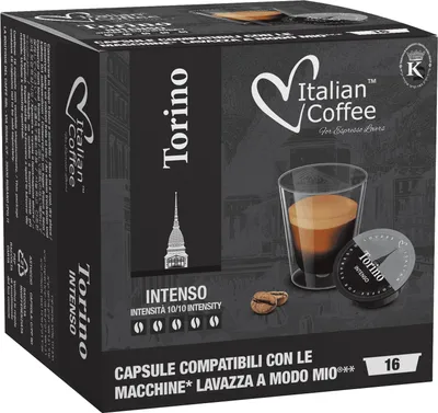 Obrázok produktu pre Torino Intenso, kapsule pre kávovar Lavazza A Modo Mio - 16 kapsúl