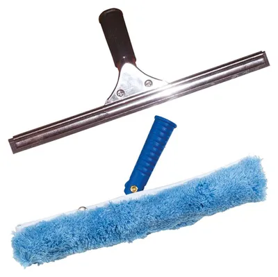Imagen del producto de Kit profesional Taxon para limpieza de ventanas, 45 cm, incluye paño de microfibra para ventanas, 45 cm
