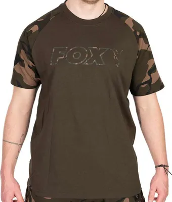 Produktbild von Fox khaki / Camo Outline T-Shirt - Angelshirt, Größe:XL