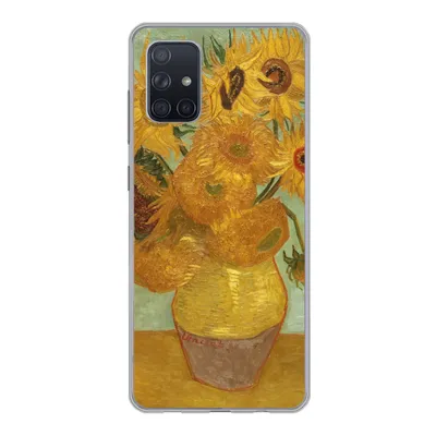 Produktbild von MuchoWow® Handyhülle Schutzhülle Hülle für Samsung Galaxy A51 5G Sonnenblumen - Vincent van Gogh Silikon Softcase Handy Hülle - Abbildung