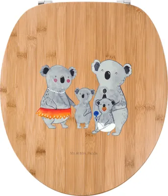 Produktbild von Mr. & Mrs. Panda WC Brille Koala Familie - Transparent - Geschenk, klo deckel, Kinder, Sitz, Klodeckel, motiv, WC-Sitz, Toilettendeckel, Family