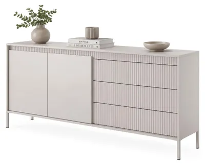 Produktbild von Hatone - Sideboard, 187x40x81h cm Beige, 3 Schubladen