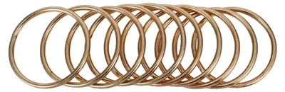 Produktbild von Goldene Metall Bastelringe 8 cm – 10 Stück Robuste Ringe für Makramee, Kränze und Wanddekorationen