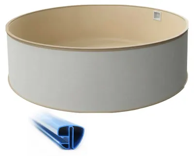 Produktbild von Rund Pool Ø 500 x 150 cm | Grund SET | Poolfolie sandfarben 0,8 mm | Spezial Handlauf