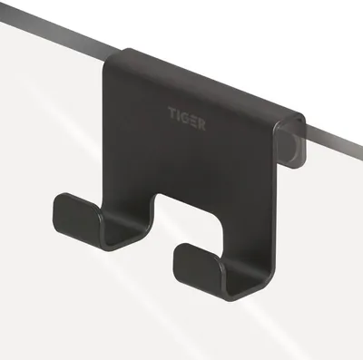 Produktbild von Tigger Caddy Handtuchhaken für Duschwand gebürstetes Schwarz