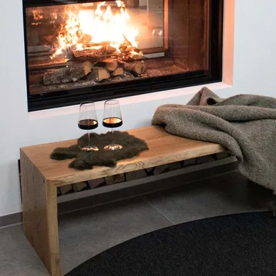 Zdjęcie produktu dla holz4home® Ławka z litego drewna L I Ławka dębowa z naturalną krawędzią bez oparcia I Ławka z prawdziwego drewna – stołek do salonu, łazienki, przedpokoju i kuchni I Ławka