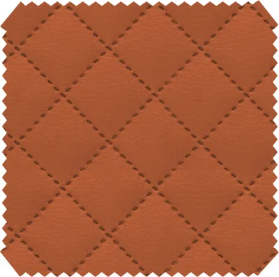 Produktbild von novely® SOLTAU Kunstleder - 3-lagig gesteppter Möbelstoff - Kaschierter Volumen-Polsterstoff mit Karo-Muster - Pflegeleichte Meterware 1lfm - Farbe: 14 Terracotta |