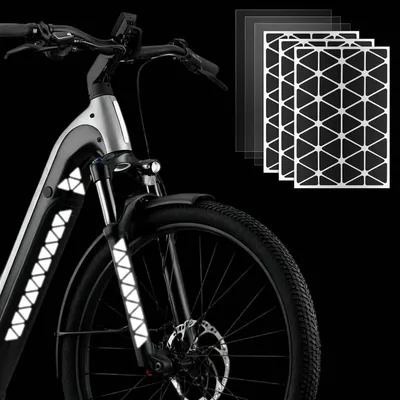 Image de Autocollants réfléchissants, autocollants adhésifs réfléchissants, pour vélo, étanches, autocollants réfléchissants pour vélo, casque, voiture, scooter, moto