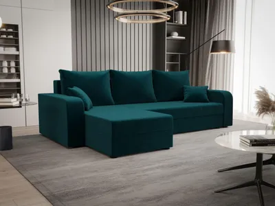 Produktbild von BEDANTE ECKSOFA HEWLET L BIS Itaka 39 Links Türkis mit Schlaffunktion L-Form Sofa mit Stauraum Bettkasten Wohnzimmersofa Couch Sofa Bettsofa Bettkasten Bettcouch