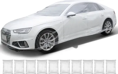 Obrázok produktu pre VEVOR priehľadný plastový kryt na auto, 10 kusov, jednorazové kryty na auto, 22 x 12 palcov, univerzálny plastový kryt na auto, nepremokavý, prachotesný plný kryt, vonkajší/vnútorný kryt na auto, účinná ochrana, univerzálny typ