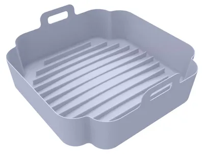 Produktbild von Air Fryers Liner Doppelgriff Hitzebeständige quadratische spülmaschinenfeste Silikon-Backform Wasserdichte Antihaft-Brathähnchenkorbmatte Küchenzubehör