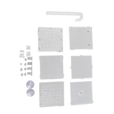 Immagine prodotto di Scatola di isolamento per pesci in acrilico, scatola di allevamento trasparente per gamberetti in acquario, supporto per incubatrice (10cm x 10cm x 10cm)