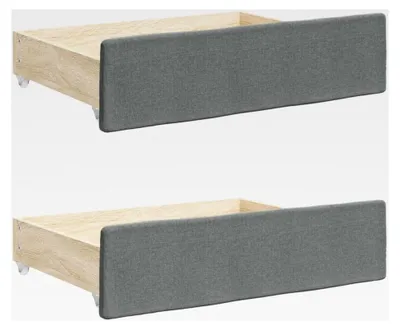 Produktbild von Bettschubladen 2 Stück, Bettkasten mit Rollen, Schubkasten für Bett, Unterbettschublade, Dunkelgrau