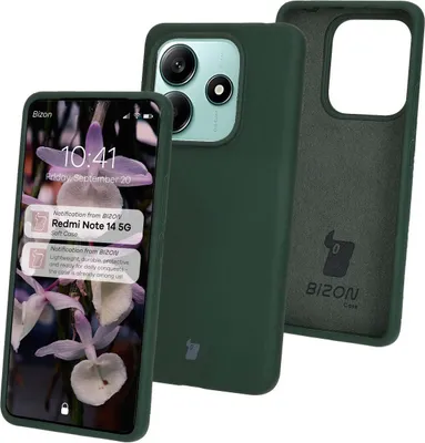 Produktbild von Mobiili tagakaas Bizon Redmi Note 14 5G Soft, tumeroheline