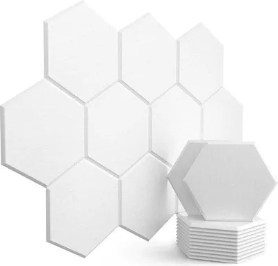 Productafbeelding van Famanu akoestische panelen, 30x35x0,9 cm - 12 stuks - Geluidsisolatie - Hoge dichtheid