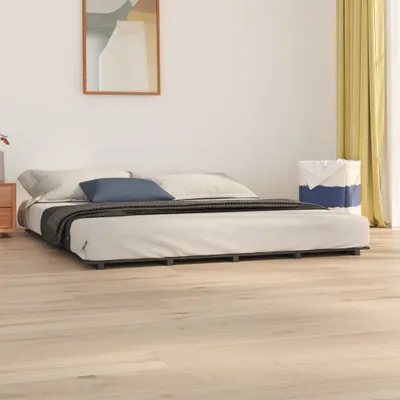 Obrázok produktu pre Maison Exclusive - Masívna drevená posteľ sivá 180x200 cm borovica