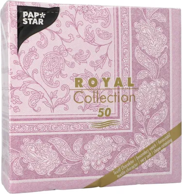 Produktbild von PAPSTAR Servietten "ROYAL Collection Ornaments" lila 50 Stück