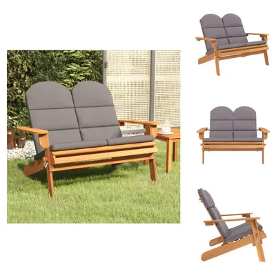 Produktbild von vidaXL Adirondack-Gartenbank mit Kissen 126 cm Massivholz Akazie -  Gartenbänke