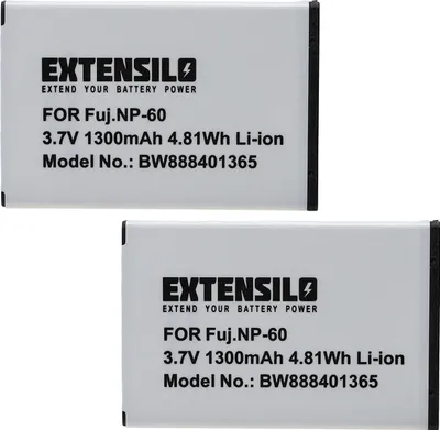Produktbild von EXTENSILO 2x Akku kompatibel mit Kodak P880, Z7590, Z730, Z760 Kamera (1300 mAh, 3,7 V, Li-Ion)