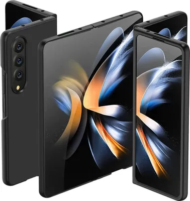 Obrázek produktu pro Silikonové pouzdro pro Samsung Galaxy Z Fold 4 Protective Cover Matt Black Back Cover Pouzdro na mobilní telefon