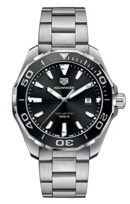 Produktbild von Tag Heuer Aquaracer Herrenuhr silber schwarz WAY101A.BA0746