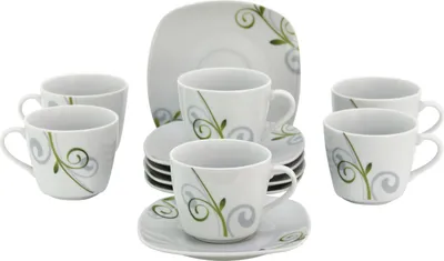 Produktbild von 6er Set Espressotasse 11cl mit Espressountertasse 12,3cm Mirage