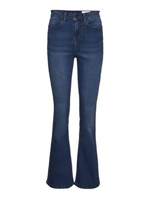 Produktbild von Noisy may Damen Nmsallie Hw Flare Vi021mb Noos Jeans, Medium Blue Denim, 26 EU