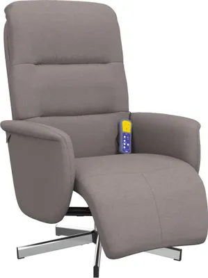 Obrázok produktu pre vidaXL Masážne kreslo s podnožkou taupe fabric