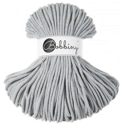 Produktbild von Premium Light Grey Baumwolle Kordels 5mm 100m
