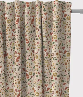 Produktbild von Vorhang Woodland Füchse natur 245cm o. Wunschlänge von SCHÖNER LEBEN. Aufhängung Smok-Schlaufenband