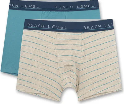 Produktbild von Sanetta 2er Pack Jungen Hipshorts Blau Beigemelange