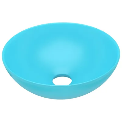 Zdjęcie produktu dla vidaXL Umywalka ceramiczna okrągła jasnozielona
