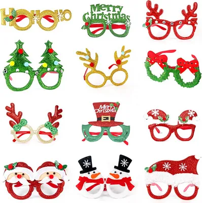 Image de INF Lunettes de Noël – Lunettes de fête pour les fêtes 12 pièces