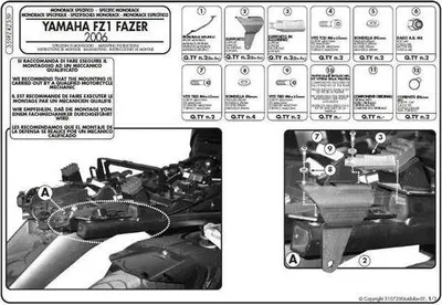 Image de Support de topcase KAPPA, Pour valises Monokey et Monolock., noir