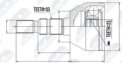Produktbild von NTY Gelenksatz Antriebswelle Vorne Links Vorne Rechts für OPEL Astra J Sports Tourer (P10) NPZ-PL-023