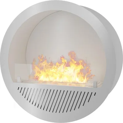 Produktbild von Incircle Inside Einbau-Bioethanol-Kamin - Runder Design-Wand-Biokamin d.70cm Weiß
