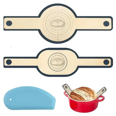 Brotlifter-Set mit Teigschaber, Silikon, antihaft, 2-teilig