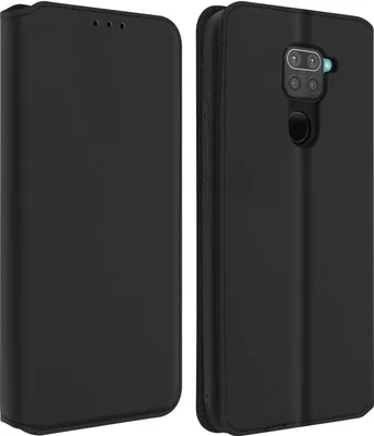 Produktbild von Avizar, Kunstleder Cover Classic Edition für Xiaomi Redmi Note 9, Schwarz
