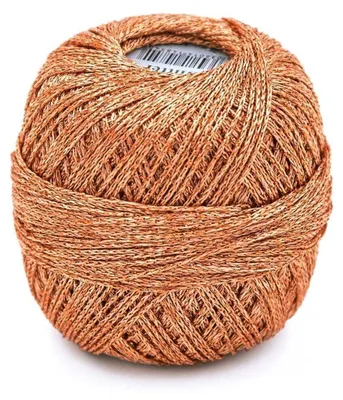 Produktbild von Gründ Glitter Garn uni 25g,110 m LL,85 % Viskose/15%met. Garn 8221 uni  kupfer
