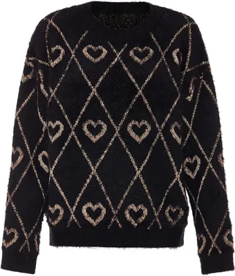 Produktbild von ebeeza damen strickpullover - schwarz, M