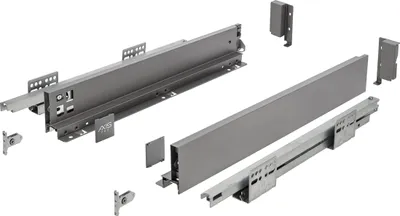 Obrázek produktu pro GTV kolejnice zásuvek AXIS PRO I výsuvné zásuvky s plným výsuvem I AXISPRO zásuvka s push-to-open mechanismem 69 mm 450 mm antracitová