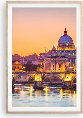 Produktbild von Gerahmtes Poster - Rahmen in heller Eiche - Rom Italien Basilika Geschichte - 61x91,5 cm - Wand Bild - Wanddeko - Wandbilder - Wandposter - Bilderrahmen - Bilder - Kunstdruck - P2NPA61x91-2704